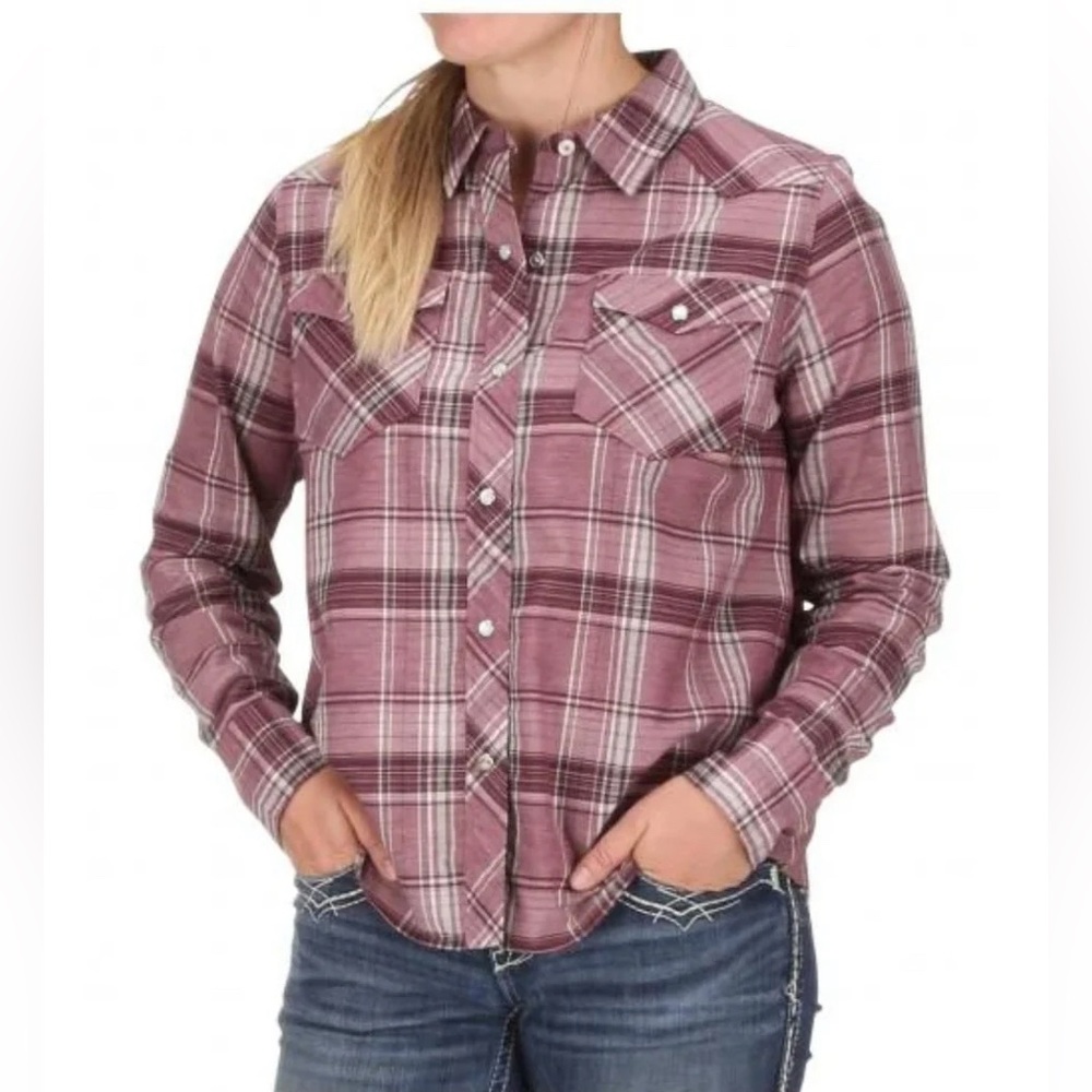 SIMM’s | Women’s Ruby River Long Sleeve Fishing‎ Shirt Garnet Plaid Sz M